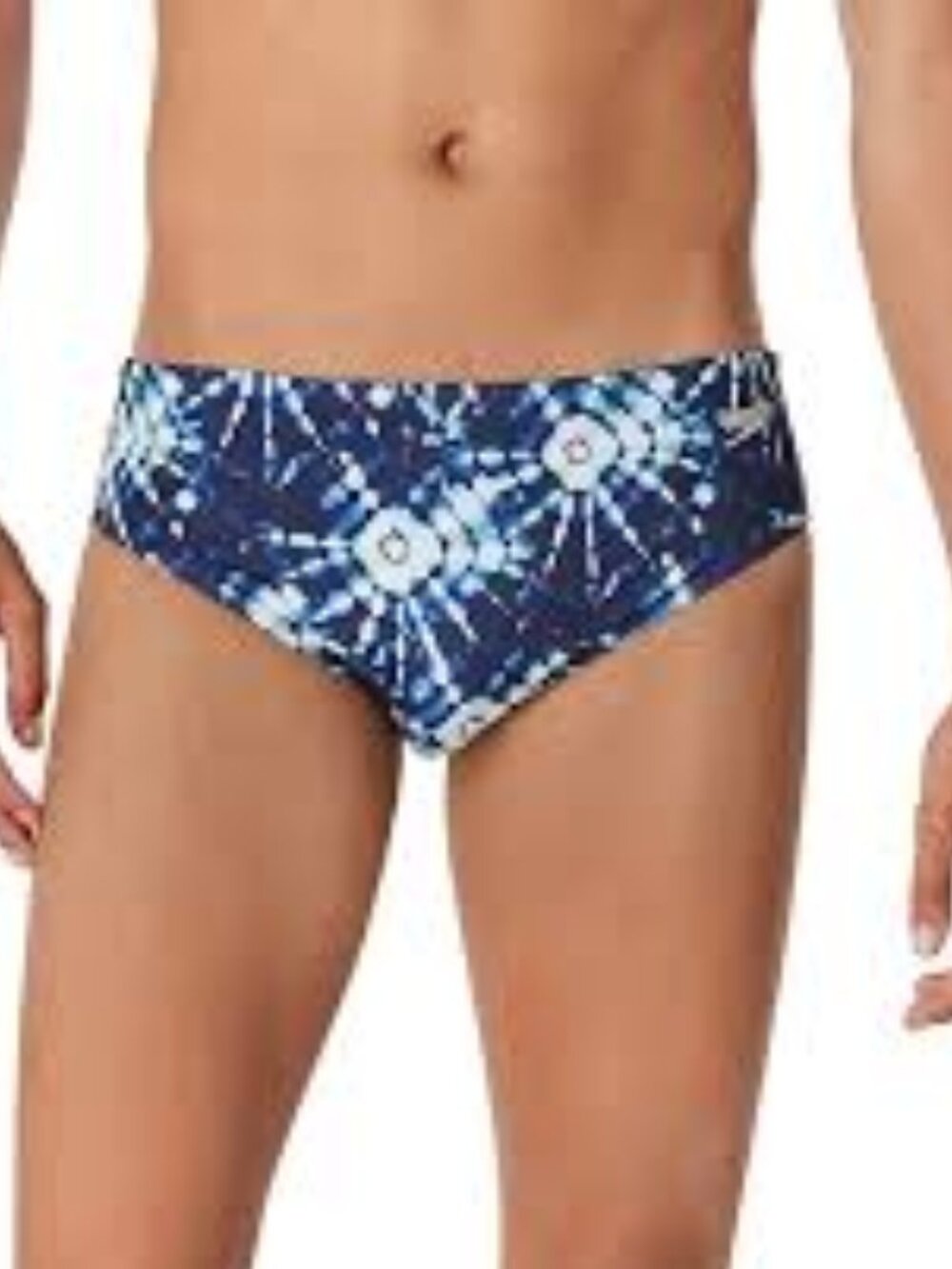 Speedo Endurance racer swimming brief shorts turquoise blue tie dye swim men 30